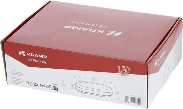 Kramp - LA20007 - LED Lichtleiste, 90W, 12-24V, Orange, Magnetisch, 248x171x55mm, 30 LEDs