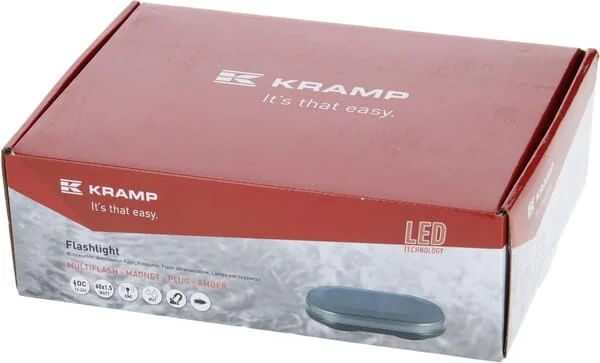 Kramp - LA20007 - LED Lichtleiste, 90W, 12-24V, Orange, Magnetisch, 248x171x55mm, 30 LEDs