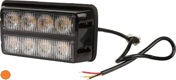 Kramp - LA20012 - Warnleuchte LED, 24W, 12-24V, Amber, Verschraubt, 132x66x30mm, 8 LEDs