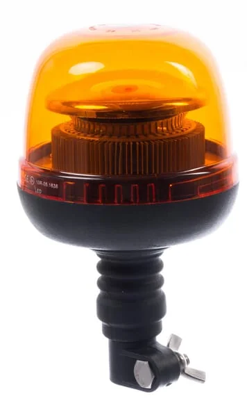 Kramp - LA20020 - LED Warnleuchte, 24W, 12-24V, gelb, Mastmontage, Ø 128 mm x 215 mm, Kramp