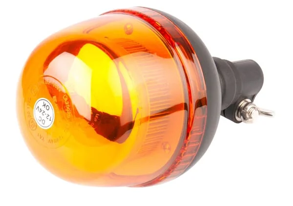 Kramp - LA20020 - LED Warnleuchte, 24W, 12-24V, gelb, Mastmontage, Ø 128 mm x 215 mm, Kramp