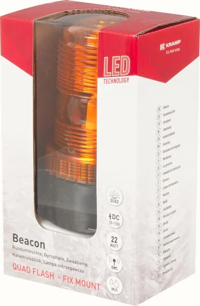 Kramp - LA20061 - LED-Warnleuchte, 10-110V, Aufschraubmontage