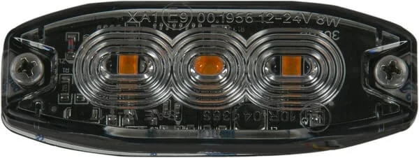 Kramp - LA20073B - Blinkendes Warnlicht LED, Rechteckig, 10/30V, Blau, 82x30x9mm, 3 LEDs