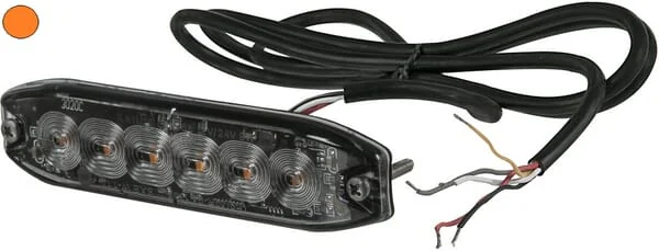Kramp - LA20076 - Blinkende Warnleuchte, gelb, 6 LEDs