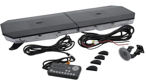 Kramp - LA20096 - Arbeits-LED-Leuchte, 100/200W, 12-24V, Gelb, mit Schrauben, 767x89x280mm TA2