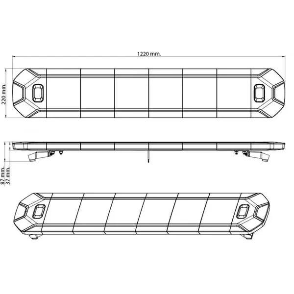 Kramp - LA20157 - LED-Leuchte, 170W, 12-24V, Gelb, Verschraubt, 1220mm