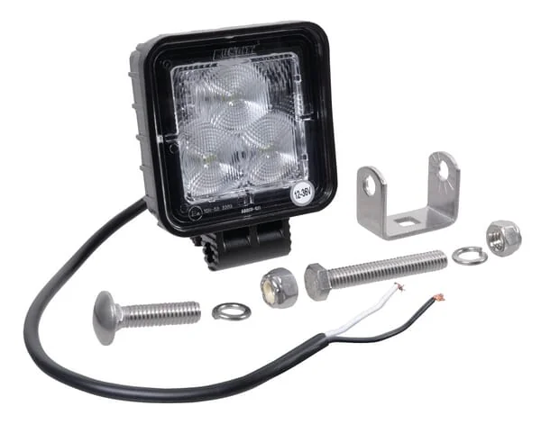 Kramp - LA22817 - Arbeitsleuchte LED, 8W, 720lm, Quadratisch, 10/12/24/30V, 101,8x42,5x70mm, Flood