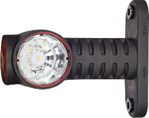 Kramp - LA30015 - Markierungsleuchte LED, 0.7/1.4W, 12/24V, Weiss/Orange/Rot, 100x55x118mm, 3 LEDs