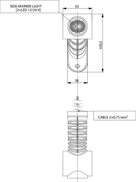 Kramp - LA30016 - Breedtelicht - Stangen
