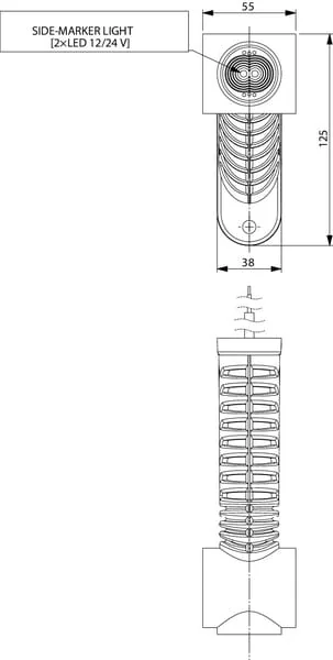Kramp - LA30019 - Markierungsleuchte Rechts LED