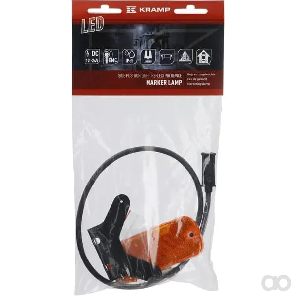 Kramp - LA30105 - LED-Markierungsleuchte, Rechteckig, 12-24V, 105.4x45x11.8mm, Jaeger