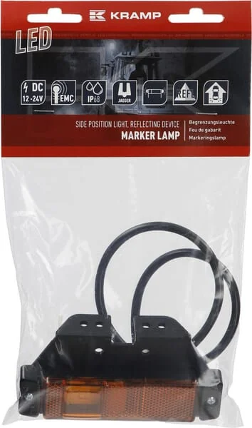 Kramp - LA30132 - Positionsleuchte LED, rechteckig, 12-24V, 130x32x20,5mm, Jaeger, Kramp