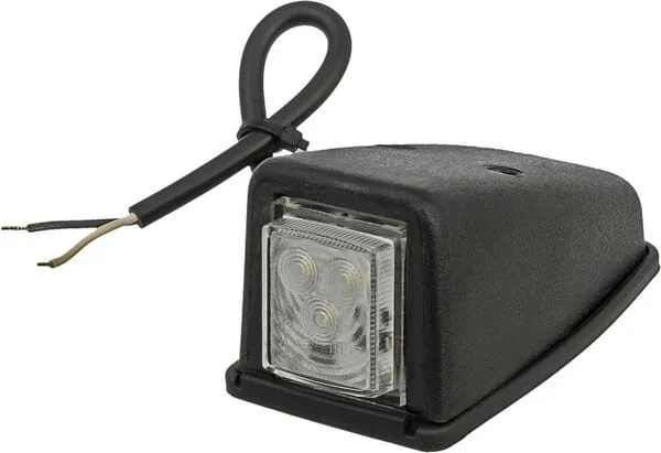 Kramp - LA30151 - Markierungsleuchte LED, 0.5/1W, Quadratisch, 12/24V, Weiss, 100x53x46mm, 3 LEDs