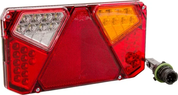 Kramp - LA40006 - Multifunktions-Ruecklicht Rechts LED, Rechteckig, 12-24V, 242x134x36.5mm, 7-Bolzen