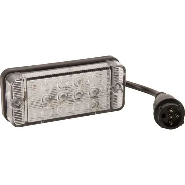 Kramp - LA40010 - Multifunktions-Rueckleuchte LED, Rechteckig, 12-24V, 107.4x46.7x23mm, 5-Polig