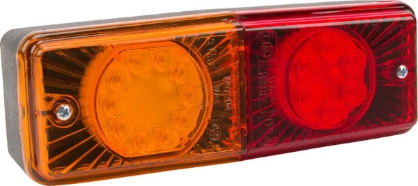 Kramp - LA40016 - Multifunktionale hintere LED-Leuchte, rechteckig, 12-24V, 200x70x60mm, 5-polig, Kramp