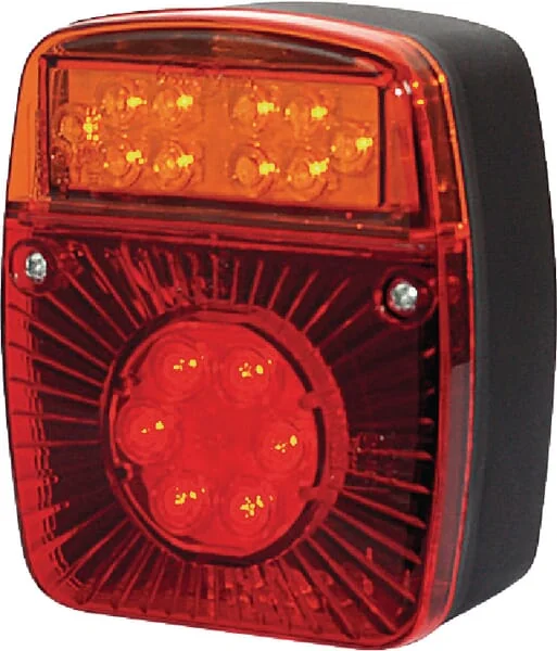 Kramp - LA40021 - Multifunktionale hintere LED-Leuchte, quadratisch, 12-24V, 121x101x56mm, Kramp
