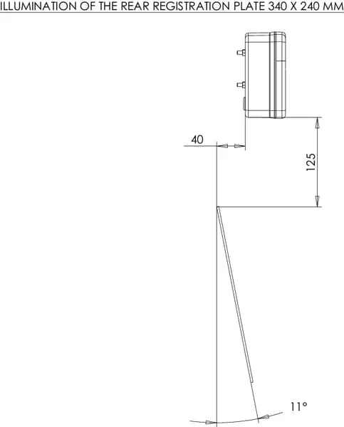 Kramp - LA40021 - Multifunktionale hintere LED-Leuchte, quadratisch, 12-24V, 121x101x56mm, Kramp