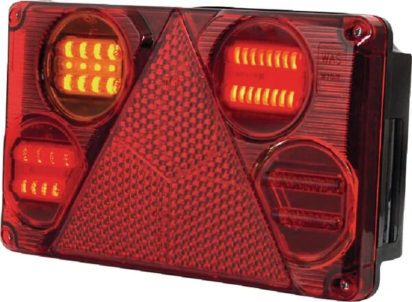 Kramp - LA40025 - Multifunktionale hintere linke LED-Leuchte, rechteckig, 12-24V, 232x142x59mm, Kramp