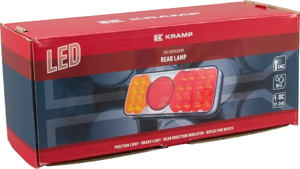 Kramp - LA40029 - Multifunktions-Ruecklicht LED Rechteckig 12-24V 200.5x85x40mm