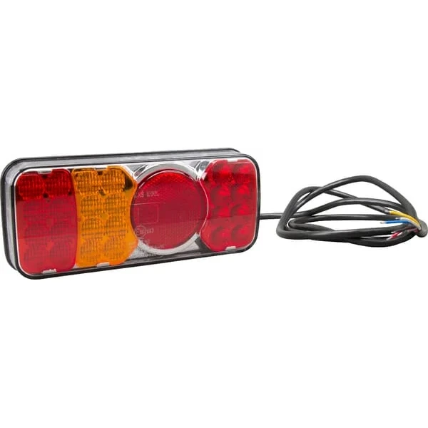 Kramp - LA40035 - Mehrzweck-Rueckleuchte LED, Rechteckig, 12-24V, 200.5x85x40mm – Hinten Links