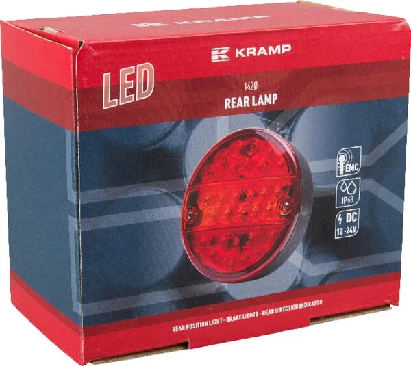 Kramp - LA40041 - Multifunktions-Ruecklicht LED Rund 12-24V Diameter 142mm