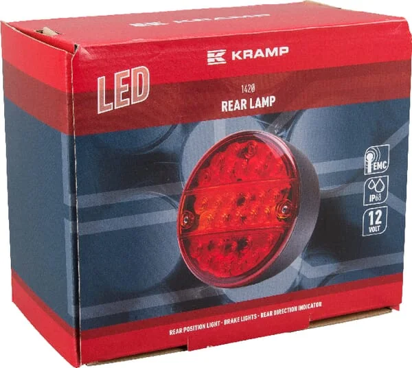Kramp - LA40045 - Multifunktions-Rückleuchte LED, Rund, 12V, Diameter 142mm