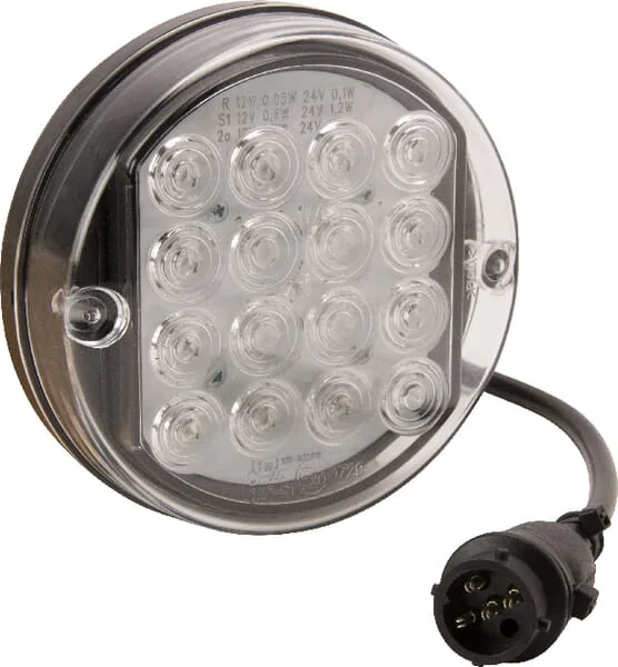 Kramp - LA40048 - Multifunktions-Ruecklicht LED Rund 12-24V Diameter 115mm 5-Bolzen