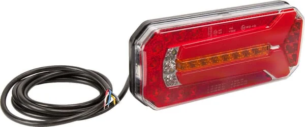 Kramp - LA40051 - Multifunktionale Rückleuchte LED, rechteckig, 12-24V, 236x104x61,5mm, Kramp