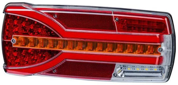 Kramp - LA40062 - Rueckleuchte Stangen LED Rechteckig 12/24V Weiss/Orange/Rot 304x132x48mm