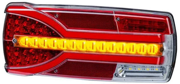 Kramp - LA40062 - Rueckleuchte Stangen LED Rechteckig 12/24V Weiss/Orange/Rot 304x132x48mm