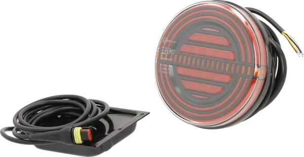 Kramp - LA40072 - Multifunktionale Rückleuchte LED, rund, 12V (integrierter Widerstand), Ø 142mm, Kramp