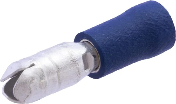Kramp - LA9025KR - Bullet-Stecker Maennlich Blau 1,5-2,5 mm² Diameter 5mm (100x)