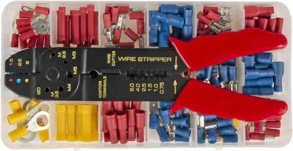 Kramp - LAA1000KR - Box mit verschiedenen Artikeln Crimpverbinder mit Zange, Kramp
