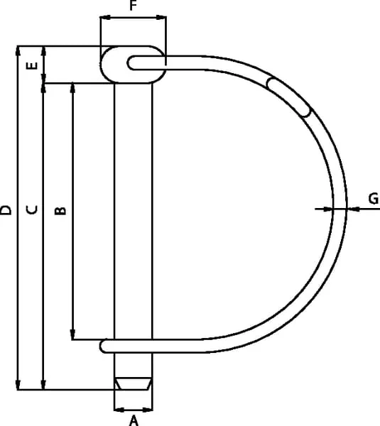Kramp - LP9568KR - Bolzen Fuer Drahtschloss 9,5 x 68mm