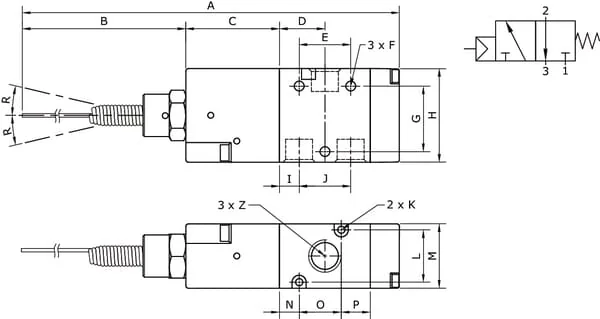 Kramp - MEA32M18NC - 3/2-Schnueffelventil 1/8"