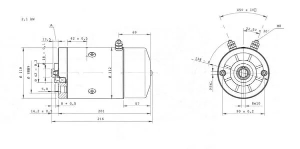 Kramp - MPPDCM24V2100N - Motor MPP DC 24V DC 2100W inklusive Relais