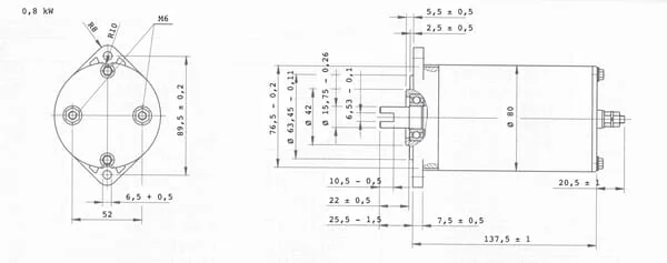 Kramp - MPPDCM24V800N - Motor MPP DC 24V DC 800W inkl. Relais