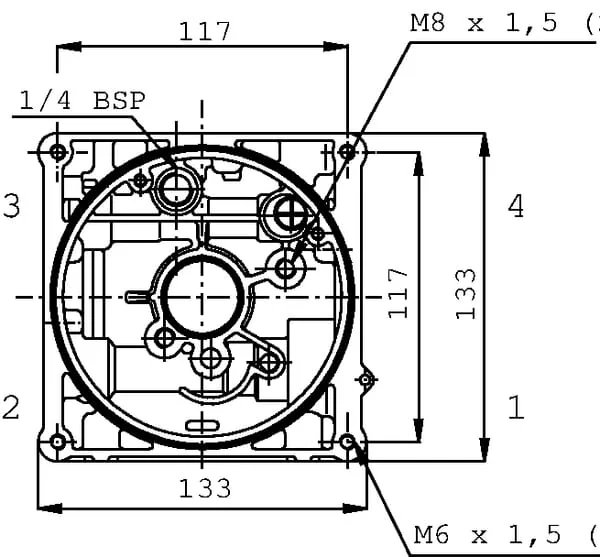 Kramp - MPPIFB1 - MPP Zentrale Flansch 5 Bohrungen