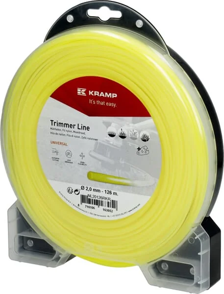 Kramp - NL20126RKR - Trimmer-Schnur Diameter 2mm 126m Rund Gelb