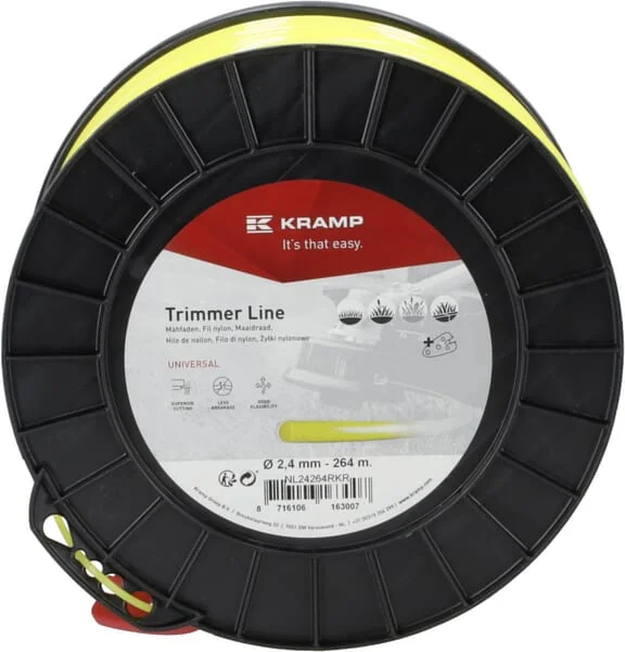 Kramp - NL24180RKR - Trimmerline Diameter 2.4mm 180m Rund Gelb