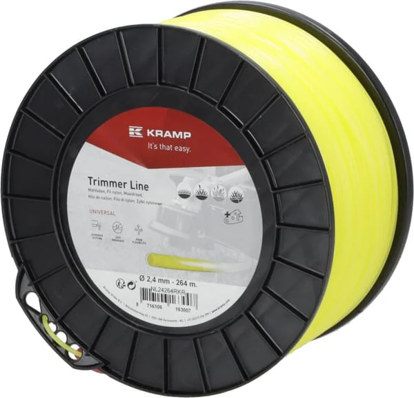 Kramp - NL24264RKR - Trimmerlinie Diameter 2,4 mm 264 m Rund Gelb