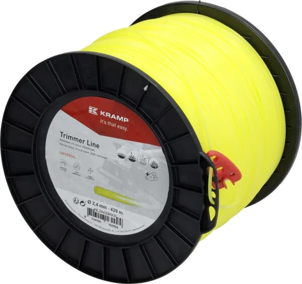 Kramp - NL24439RKR - Schneidfaden Für Trimmer Diameter 2,4 mm 439 m Mit Rundem Profil, Gelb, Kramp