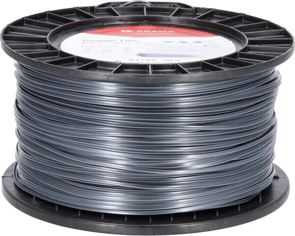 Kramp - NL25185TSKR - Trimmerfaden Diameter 2,5 mm 185 m Quadratisch Titanium Power Grau Kramp