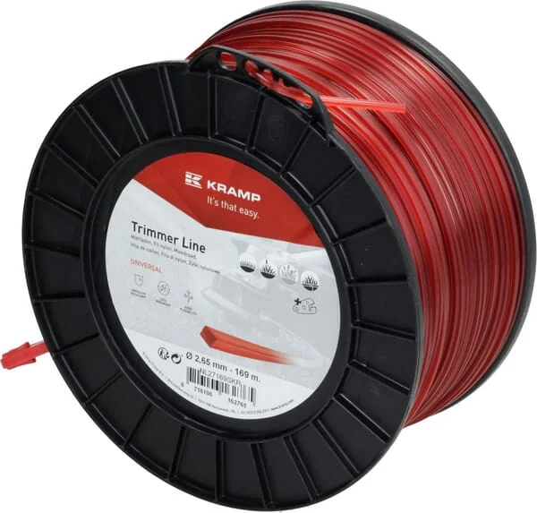 Kramp - NL27169SKR - Trimmerfaden Diameter 2,65 mm 169 m Quadratisch Rot Kramp
