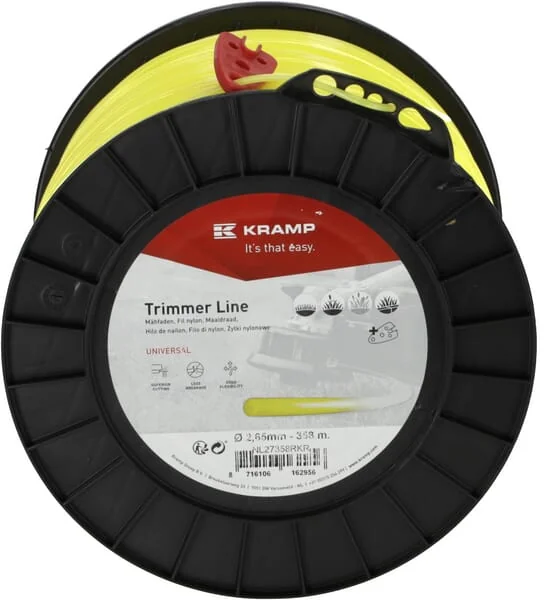 Kramp - NL27358RKR - Schneidfaden Für Trimmer Diameter 2,65 mm 358 m Mit Rundem Profil, Gelb, Kramp