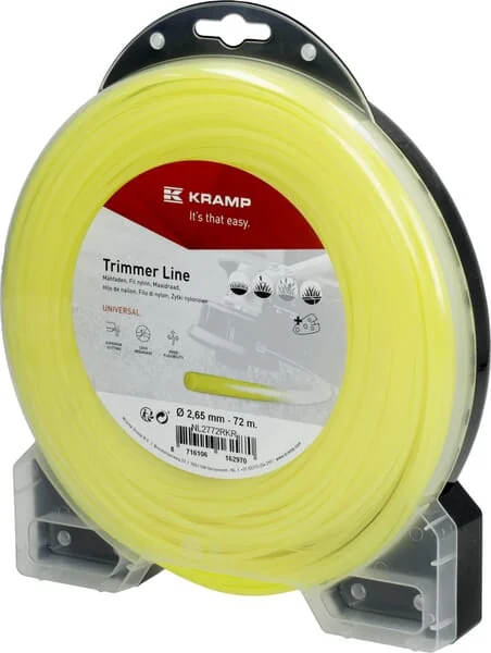 Kramp - NL2772RKR - Schneidfaden Für Trimmer Diameter 2,65 mm 72 m Mit Rundem Profil, Gelb, Kramp