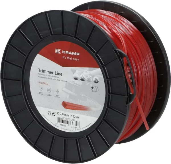 Kramp - NL30132SKR - Schneidfaden Für Trimmer Diameter 3 mm 132 m Quadratisch Rot Kramp