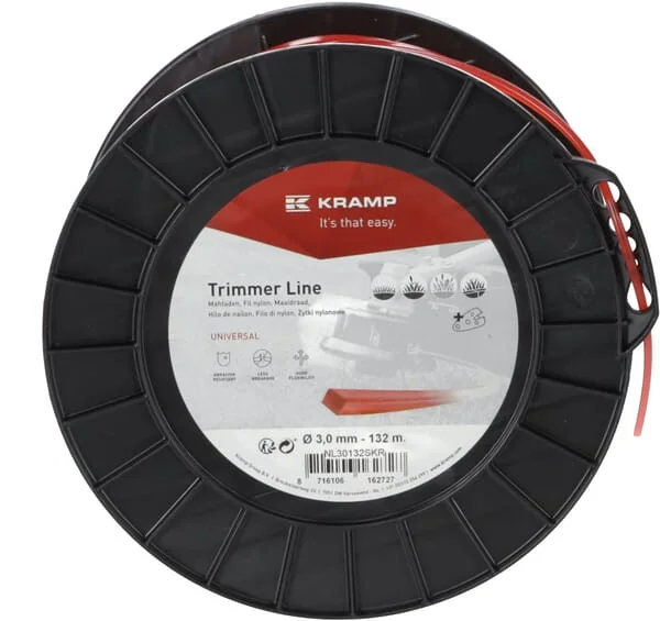 Kramp - NL30132SKR - Schneidfaden Für Trimmer Diameter 3 mm 132 m Quadratisch Rot Kramp