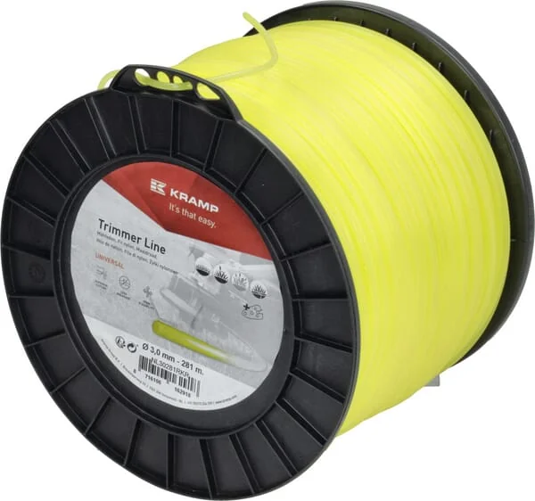 Kramp - NL30281RKR - Schneidfaden Für Trimmer Diameter 3 mm 281 m Mit Rundem Profil, Gelb, Kramp